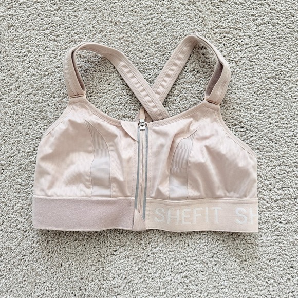 Shefit Ultimate Sports Bra Medium High Impact Adjustable Front Close Sandstorm - Picture 1 of 8